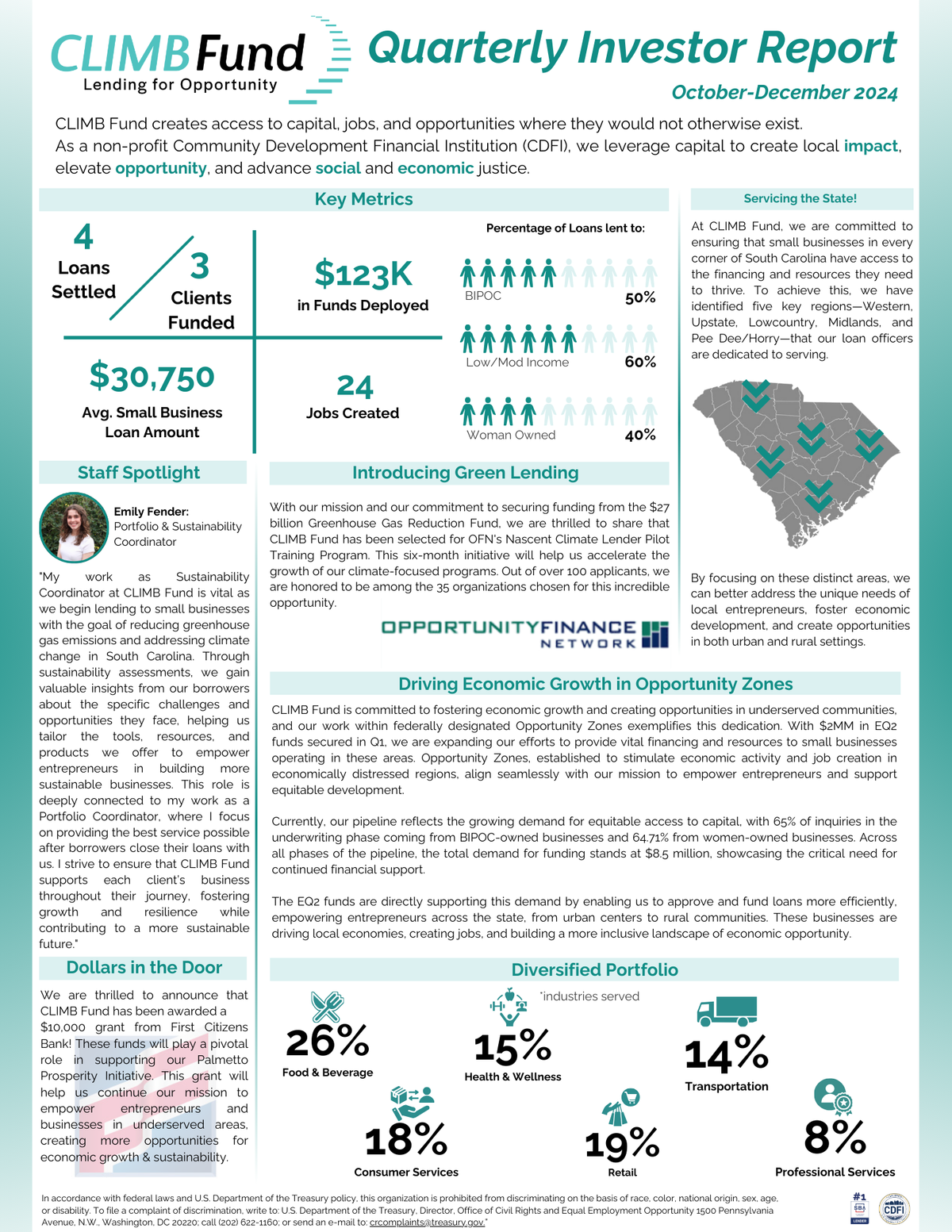 CLIMB Fund Q1 Investor Report: Driving Opportunity, Advancing Sustainability, and Expanding Economic Impact